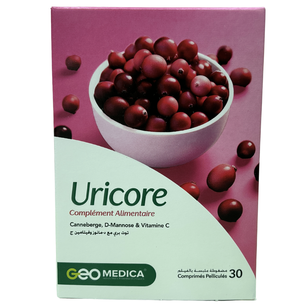Uricore (Canneberge + D-mannose + Vitamine C) 30 comprimés pelliculés